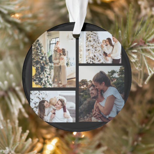 Kerstfotoornament, Fotocollage Kerstmis Ornament (Boom)