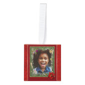 Kerstfotoornament met 4 van je foto's decoratie (Voorkant)