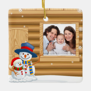 Kerstfotoornament voor een speciaal kind keramisch ornament