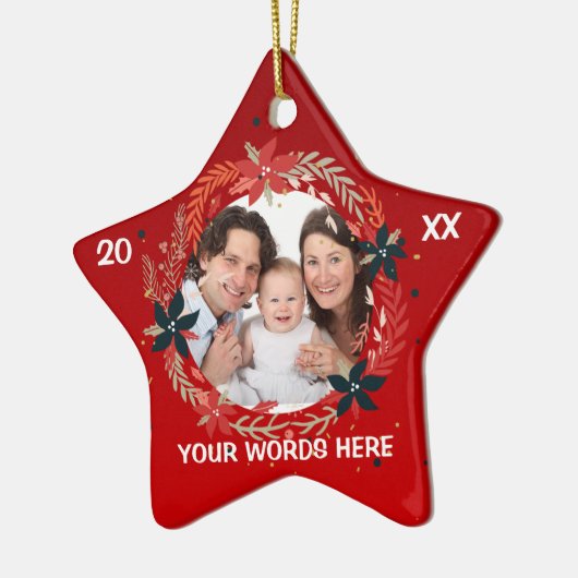 Kerstfotoornament voor een speciaal kind keramisch ornament (Links)