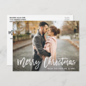 Kerstfotopenseel Nieuw Mr en Mrs. Briefkaart (Voorkant / Achterkant)