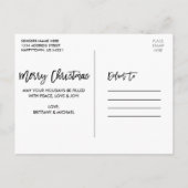 Kerstfotopenseel Nieuw Mr en Mrs. Briefkaart (Achterkant)