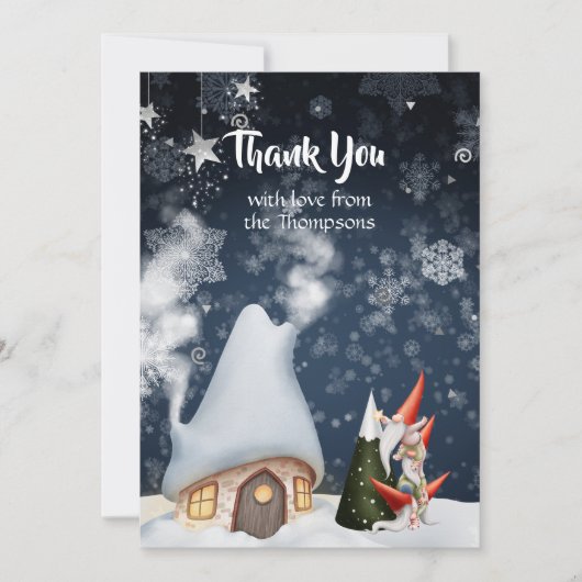 kerstfoto's bedankkaart (Voorkant)