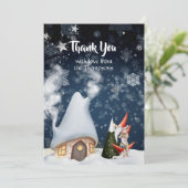 kerstfoto's bedankkaart (Staand voorkant)