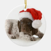 kerstfoto's - Duitse Shorthaired Pointer Keramisch Ornament (Voorkant)