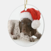 kerstfoto's - Duitse Shorthaired Pointer Keramisch Ornament (Links)