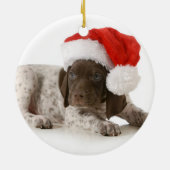 kerstfoto's - Duitse Shorthaired Pointer Keramisch Ornament (Achterkant)