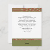 kerstfoto's en brieven - retroflecorroodgroen feestdagenkaart (Achterkant)