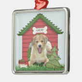 kerstfoto's en naam metalen ornament (Links)