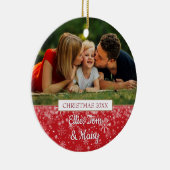 Kerstfoto's Familie Keramisch Ornament (Rechts)