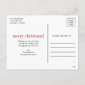 kerstfoto's feestdagenkaart (Achterkant)