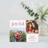 kerstfoto's feestdagenkaart (Staand voorkant)