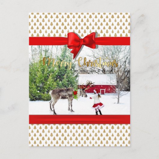 kerstfoto's feestdagenkaart (Voorkant)