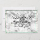 kerstfoto's feestelijk rood en wit Lijst Feestdagenkaart (Achterkant)