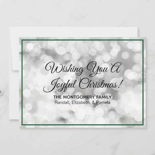 kerstfoto's feestelijk rood en wit Lijst Feestdagenkaart (Achterkant)