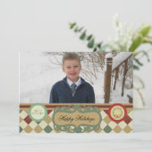 kerstfoto's Gepersonaliseerd feestdag Feestdagenkaart (Staand voorkant)