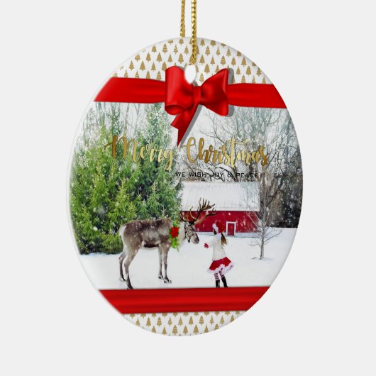 kerstfoto's keramisch ornament (Rechts)