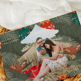 kerstfoto's met Folie tekst Feestdagenkaart