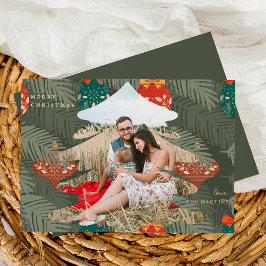 kerstfoto's met Folie tekst Folie Feestdagenkaart