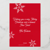 kerstfoto's met Merry & BRIGHT-overlay Folie Feestdagenkaart (Achterkant)