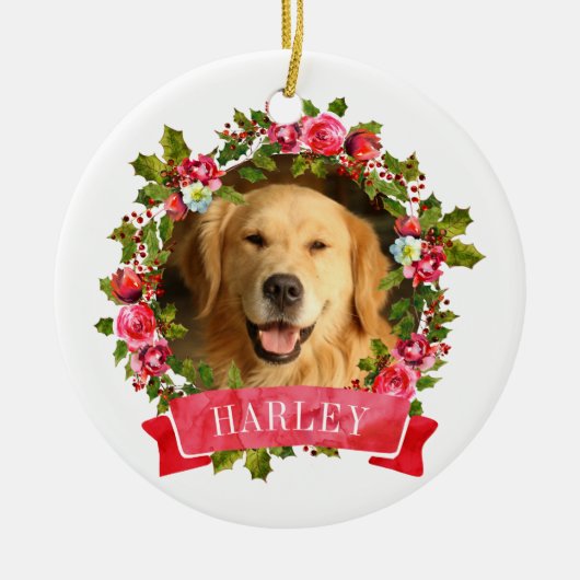 kerstfoto's met wiet keramisch ornament (Voorkant)