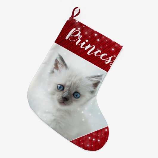 kerstfoto's op maat gemaakt grote kerstsok (Voorkant (Hangend))