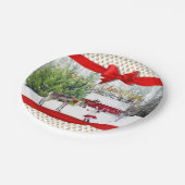 kerstfoto's papieren bordje (Gekanteld)