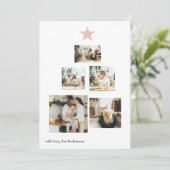 kerstfoto's| Pastel Roze | Happy Holiday (Staand voorkant)