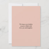 kerstfoto's| Pastel Roze | Happy Holiday (Achterkant)