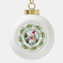 kerstfoto's rood en groen Wreath Pet