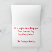 Kerstfoto's Rood & Groene Balls Modern Feestdagen Kaart (Binnen)