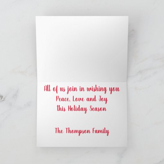 Kerstfoto's Rood & Groene Balls Modern Feestdagen Kaart (Binnen)