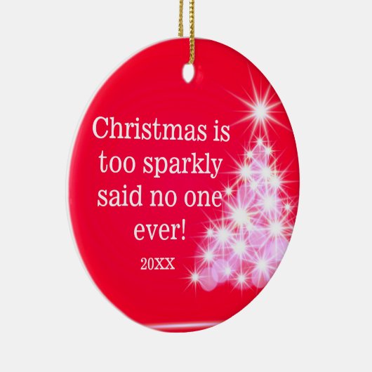 kerstfoto's Rood licht Keramisch Ornament (Rechts)