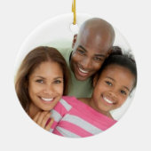 kerstfoto's Rood licht Keramisch Ornament (Achterkant)