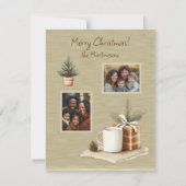 Kerstfoto's Rustic Tree Mok Flat Holiday Kaart (Voorkant)