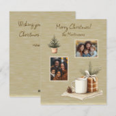 Kerstfoto's Rustic Tree Mok Flat Holiday Kaart (Voorkant / Achterkant)