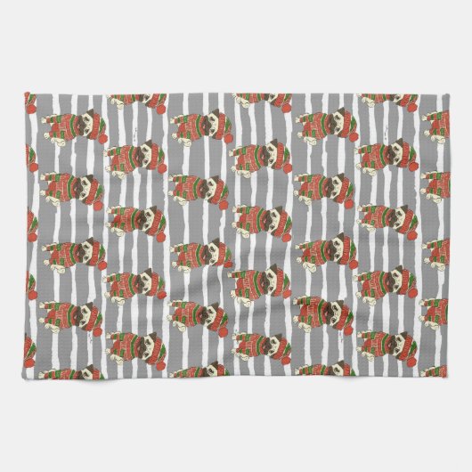 kerstfoto's theedoek (Horizontaal)