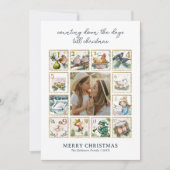 Kerstfoto's 'Twaalf Dagen Kerstmis' Feestdagenkaart (Voorkant)