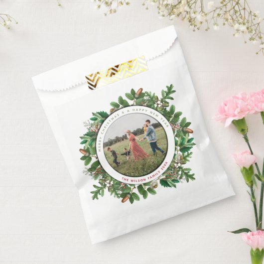 kerstfoto's van Acorn Wreate Bedankzakje (Gezegeld)