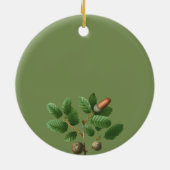 kerstfoto's van Acorn Wreate Keramisch Ornament (Achterkant)