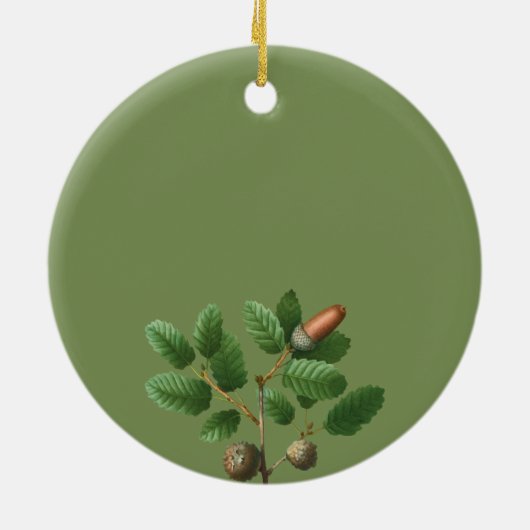 kerstfoto's van Acorn Wreate Keramisch Ornament (Achterkant)