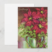 kerstfoto's van de bloem feestdagenkaart (Voorkant / Achterkant)