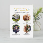 Kerstfoto's van het jaar in Afbeelding Folie Feestdagenkaart (Staand Voorkant)