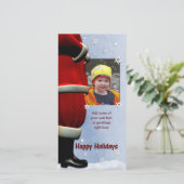 Kerstfoto's van Kerstman-kerstkaarten Feestdagenkaart (Staand voorkant)