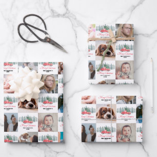 kerstfoto's voor het inkorten van papierbladen inpakpapier vel