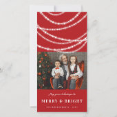 Kerstfoto's voor Merry & Bright Sparking Lights Feestdagenkaart (Voorkant)