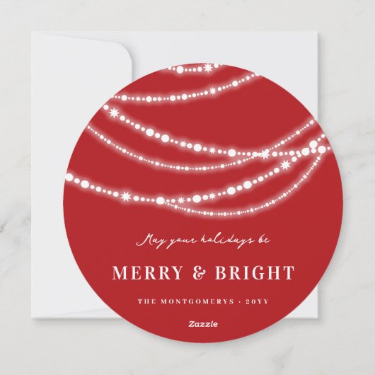Kerstfoto's voor Merry & Bright Sparking Lights Feestdagenkaart (Achterkant)