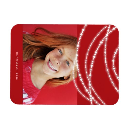 Kerstfoto's voor Merry & Bright Sparking Lights Magneet (Horizontaal)