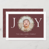 kerstfoto's waterverf met ruw grauw (Voorkant / Achterkant)