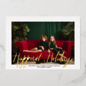 Kerstfotoscript gelukkigste Feestdagen - geplakt (Voorkant)